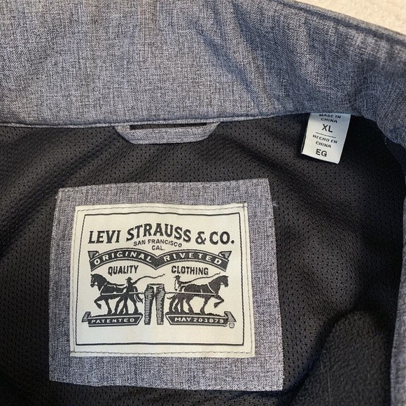 LEVIS Mens XL Soft Shell Trucker Jacket Microfleece Breathable Water Resistant - Picture 3 of 12